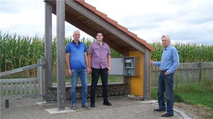 Neuer Brunnen auf der Babywiese in Erle 