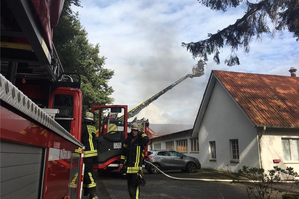 Brand bei Firma Heisterkamp in Erle 