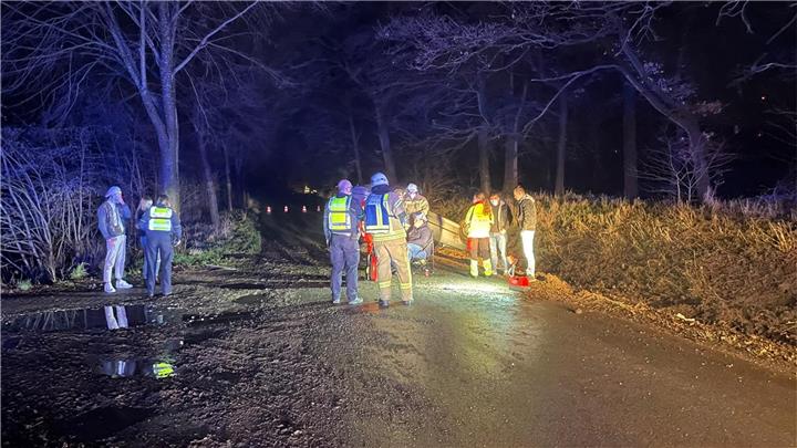 Unfall am Neujahrsmorgen in Erle 