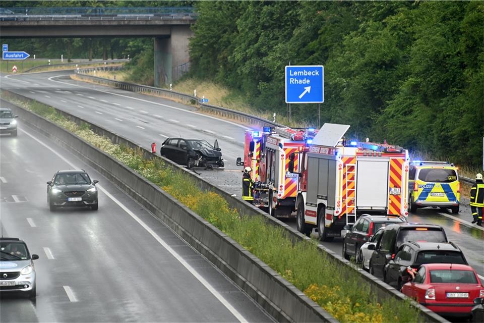 Langer Stau nach Unfall auf der A 31