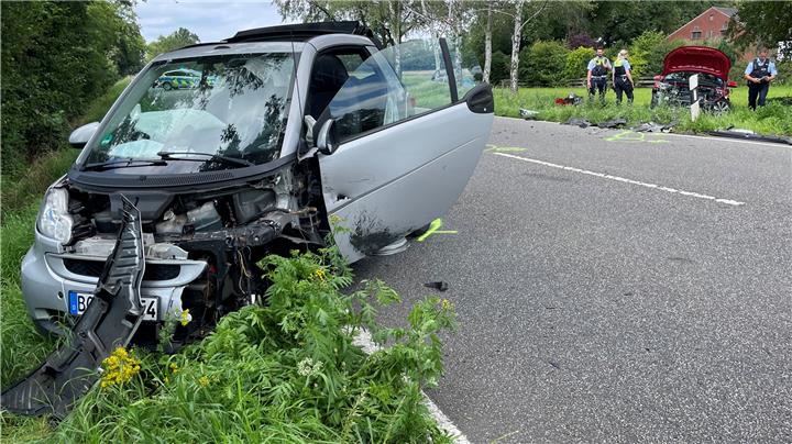 Schwerer Unfall auf der B 70 bei Raesfeld 