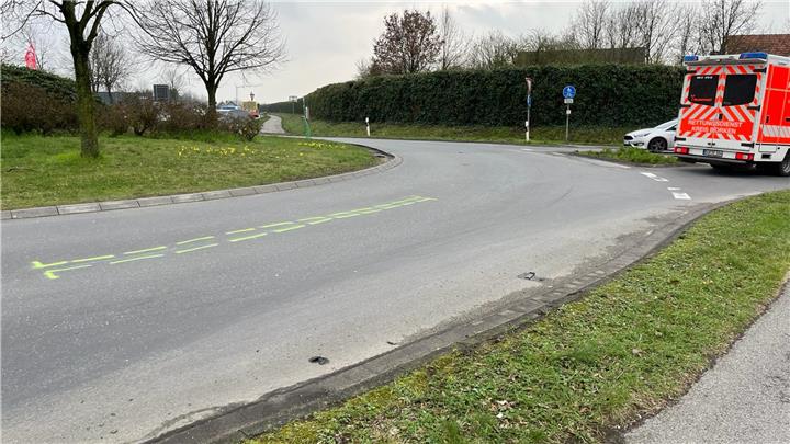 Unfall am Kreisverkehr in Raesfeld 