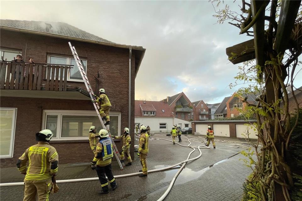 Feuerwehrübung im Raesfelder Ortskern