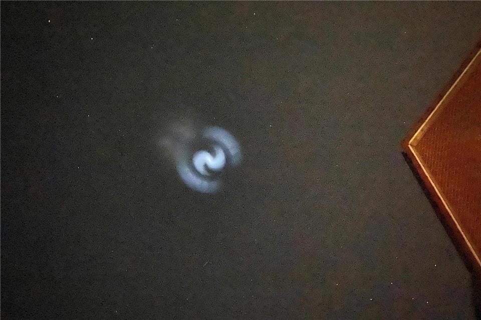Leuchtende Spirale am Himmel über Borken Leuchtende Spirale am Himmel über Borken