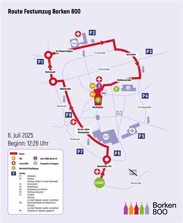 Das ist die Route des Festumzugs zum Stadtjubiläum 