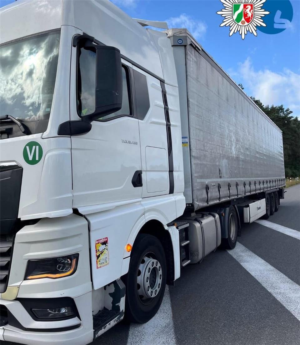 Polizei untersagt Lkw-Fahrer die Weiterfahrt
