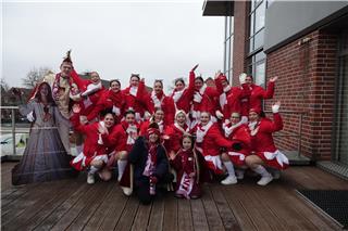 Rekener Jecken feiern in der Kälte