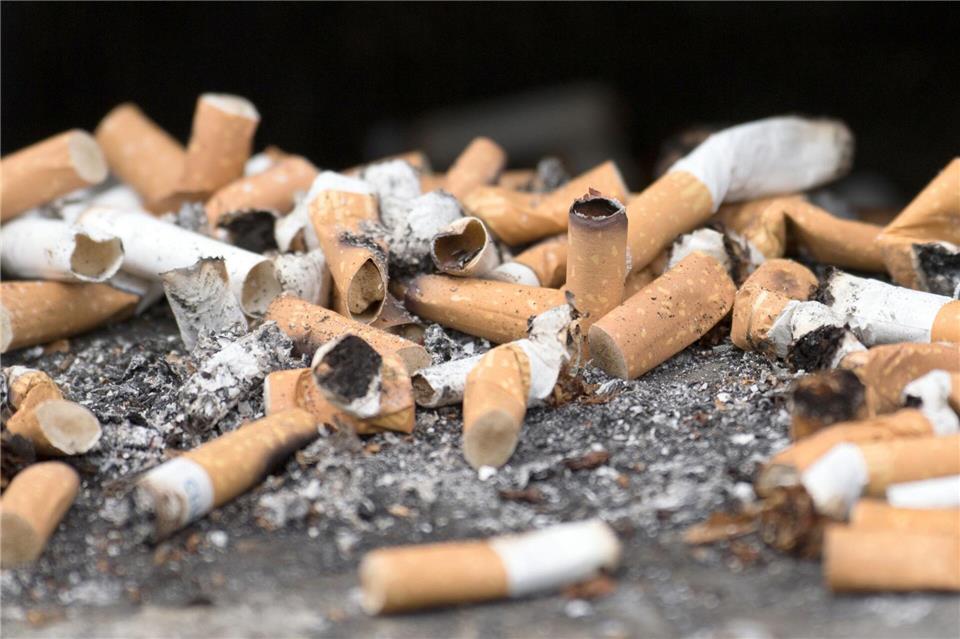 Billionen von Zigarettenkippen landen jedes Jahr in der Umwelt. (Symbolbild)Ralf Hirschberger/dpa-Zentralbild/dpa
