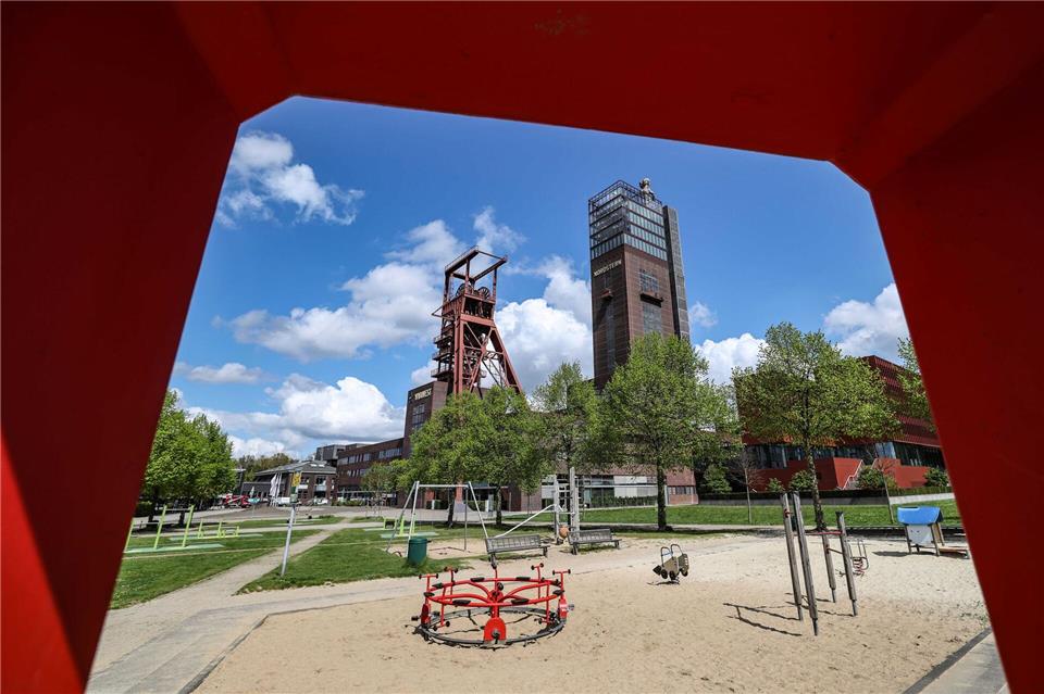 Bis zur Eröffnung der Gartenschau sollen zahlreiche Spielmöglichkeiten für Kinder enstehen.Oliver Berg/dpa