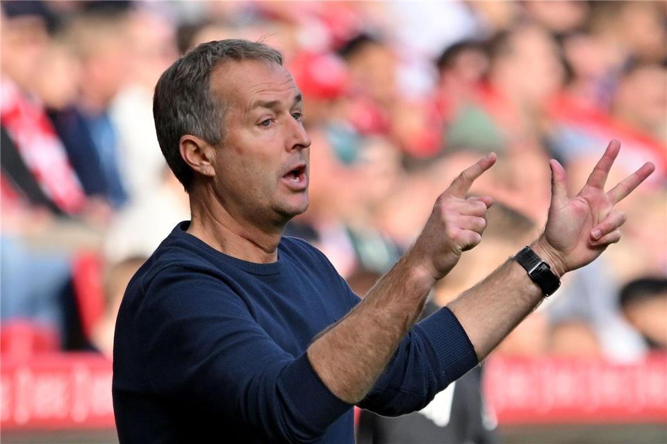 Bisher als Bayer-Trainer noch ungeschlagen: Kasper Hjulmand.Torsten Silz/dpa