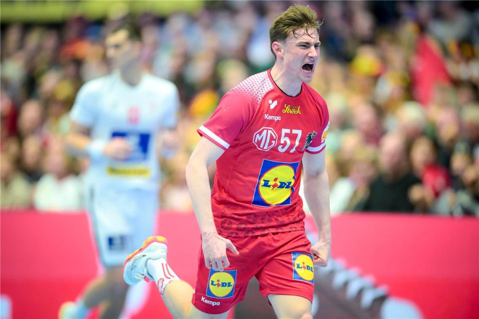 Bleibt beim TVB Stuttgart: Jakob Nigg. (Archivbild)Sina Schuldt/dpa