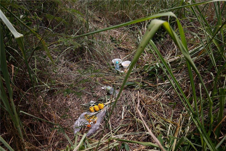 Blumen liegen am Fundort des Koffers.Dario Pignatelli/AAP/dpa