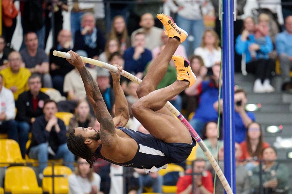 Bo Kanda Lita Baehre sprang zum deutschen Hallen-Titel.Bernd Thissen/dpa