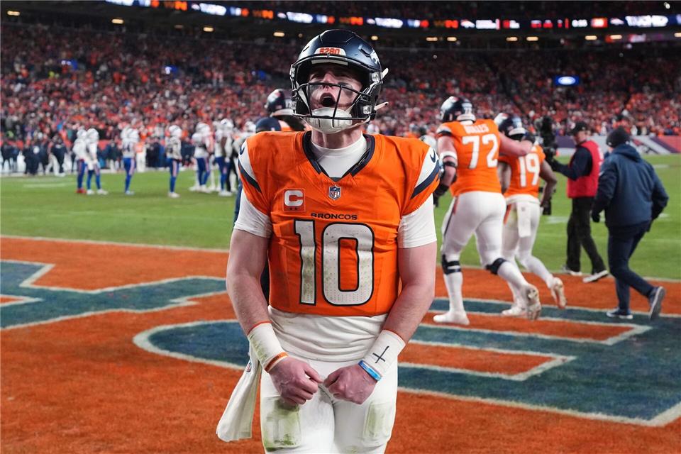 Bo Nix hat die Broncos zum ersten Playoff-Erfolg seit dem Super-Bowl-Sieg vor zehn Jahren geführt.David Zalubowski/AP/dpa