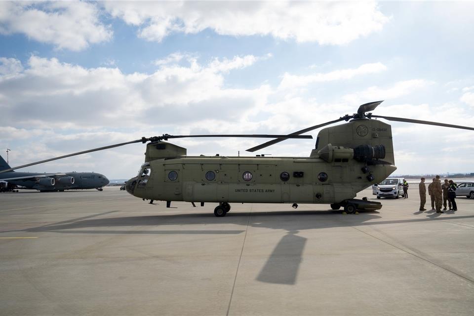 Boeing CH-47 Chinook Helicopter der US-Armee.