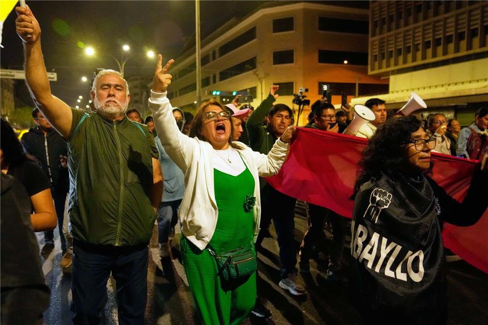 Boluarte war die erste Frau an der Spitze des StaatesMartin Mejia/AP/dpa