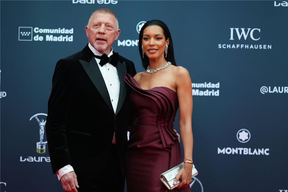 Boris Becker und seine Frau Lilian de Carvalho Monteiro.Manu Fernandez/AP/dpa