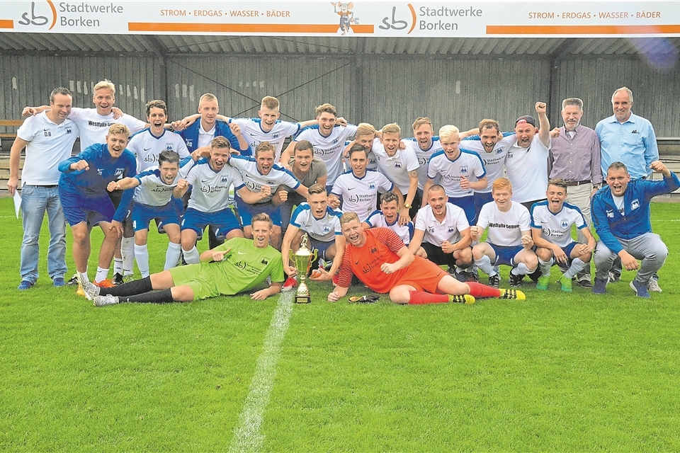 Borkener Fußball-Stadtmeister 2017: Die Gemener Westfalia.