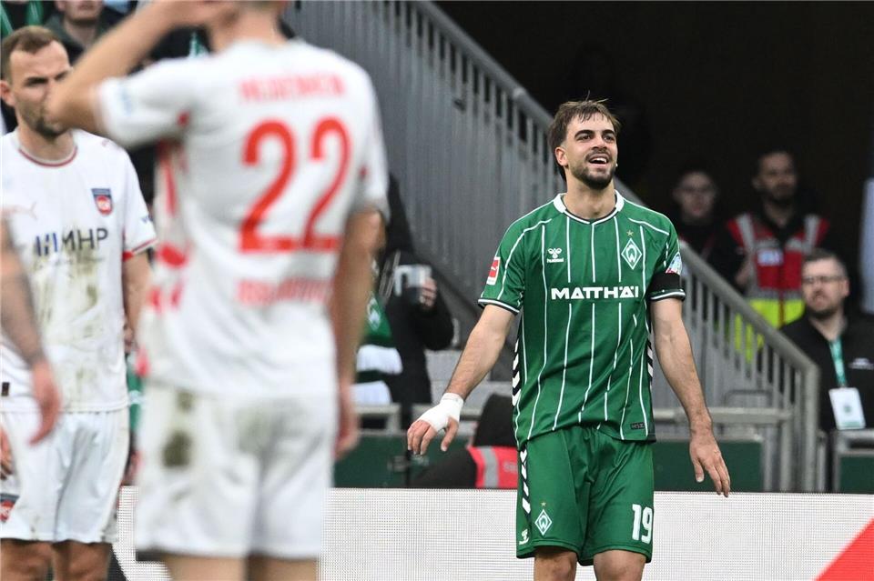 Brachte Werder in Führung: Jovan Milosevic (r)Carmen Jaspersen/dpa