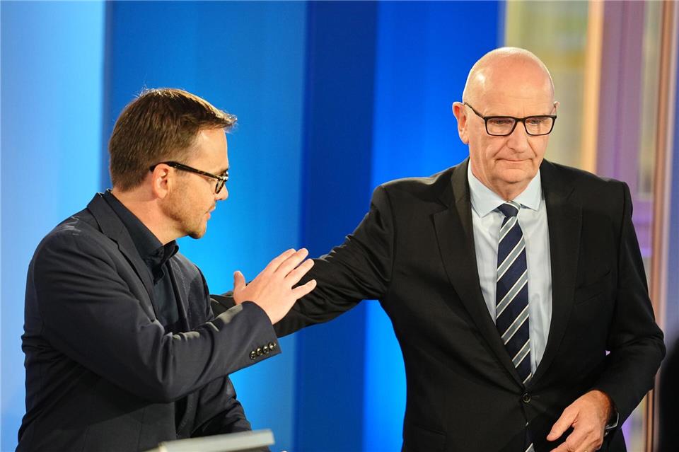 Brandenburgs SPD-Ministerpräsident Dietmar Woidke und CDU-Landeschef Jan Redmann sprechen über eine gemeinsame Koalition (Archivbild).Kay Nietfeld/dpa