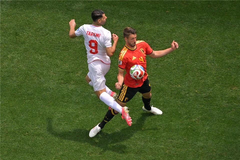 Brandon Mechele (r.) spielt bisher eine starke WM. (Archivbild)Jayne Kamin-Oncea/AP/dpa