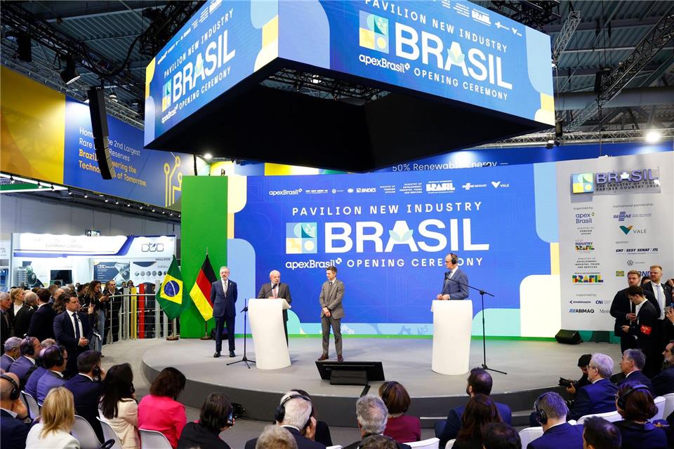Brasilien ist in diesem Jahr Partnerland der Hannover Messe.Moritz Frankenberg/dpa