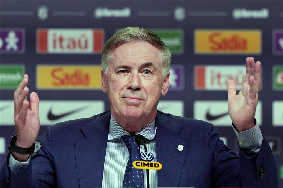 Brasiliens Nationaltrainer Carlo Ancelotti.Silvia Izquierdo/AP/dpa