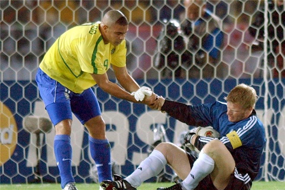Brasiliens Stürmer Ronaldo mit seiner früheren Frisur. (Archivbild)picture alliance / dpa