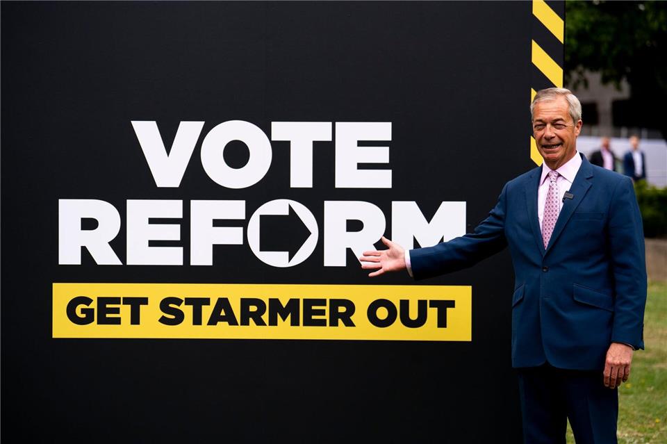 Brexit-Vorkämpfer Nigel Farage gibt sich siegessicher.Jordan Pettitt/PA Wire/dpa
