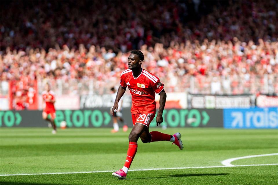 Bringt Union bei seiner Bundesliga-Premiere in Führung: Emmanuel Latte Lath.Julius Frick/dpa