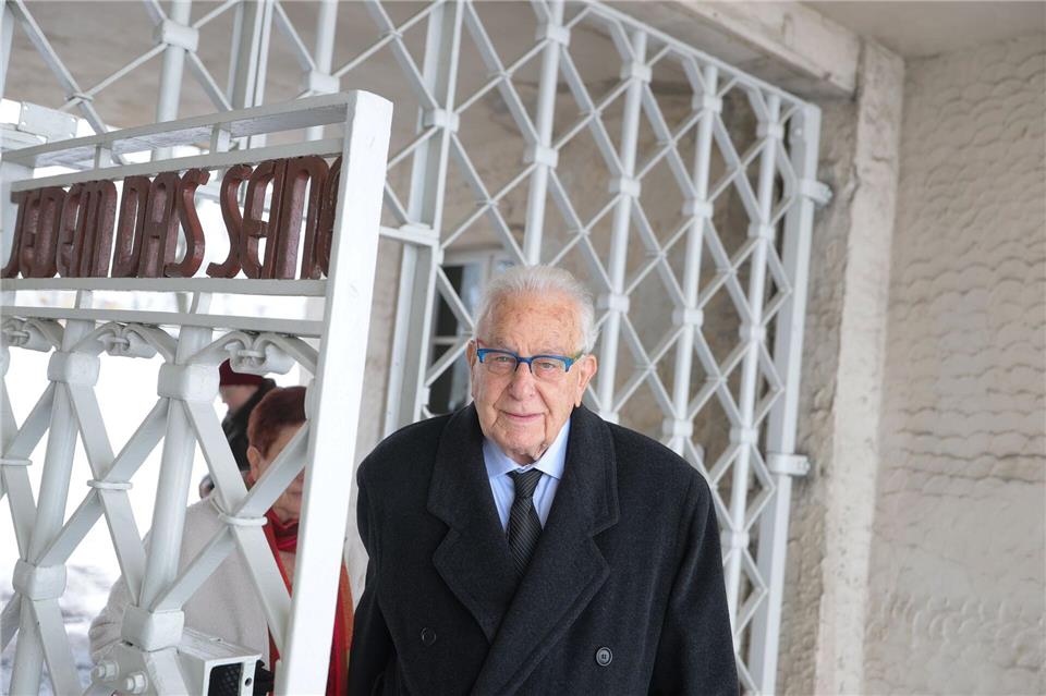 Buchenwald-Überlebender Naftali Fürst besuchte die Gedenkstätte Buchenwald. Bodo Schackow/dpa