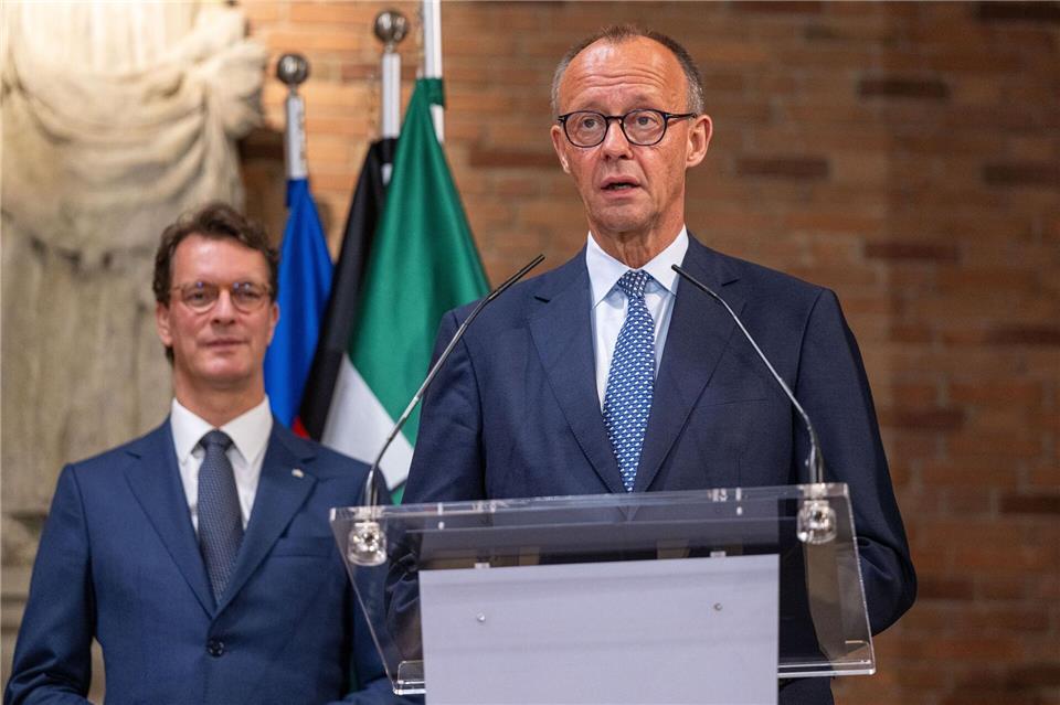 Bundeskanzler Friedrich Merz (CDU) äußert Zweifel an der vielzitierten ersten „Stimmungsprobe“ für seine Regierung bei den Kommunalwahlen in Nordrhein-Westfalen. Guido Kirchner/dpa