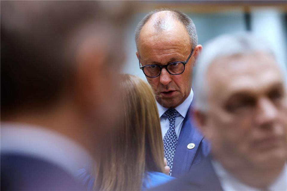 Bundeskanzler Friedrich Merz: „Europa steht vor entscheidenden Wochen und Monaten.“Geert Vanden Wijngaert/AP/dpa