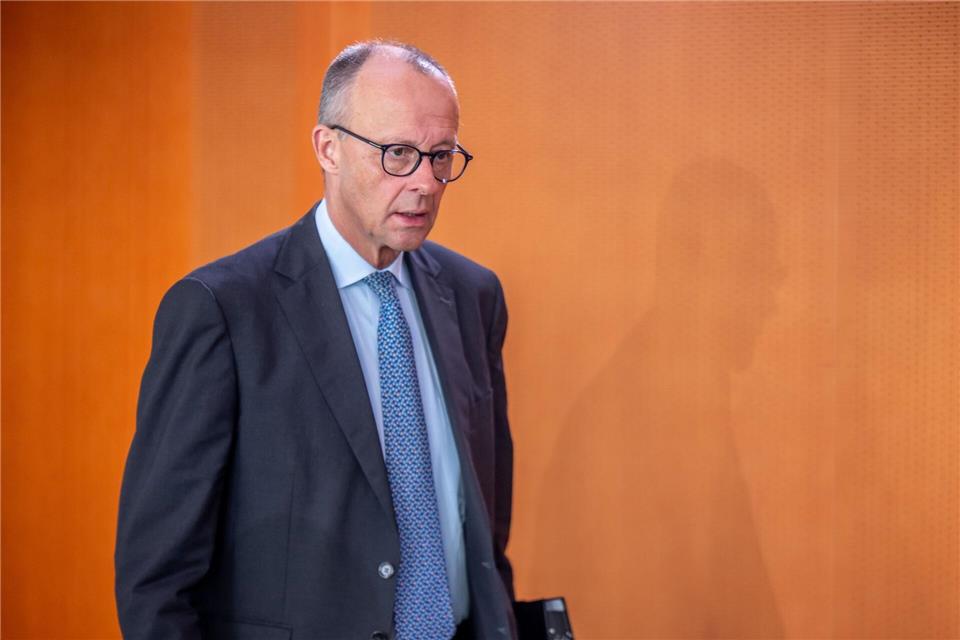 Bundeskanzler Merz lobt die Erfolge der erneuerbaren Energien in Schleswig-Holstein. (Archivbild)Michael Kappeler/dpa