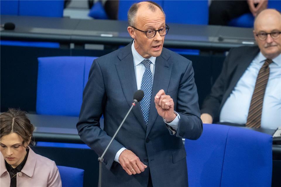 Bundeskanzler Merz plädiert im Bundestag für eine diplomatische Lösung zur Beendigung des Iran-KriegsMichael Kappeler/dpa