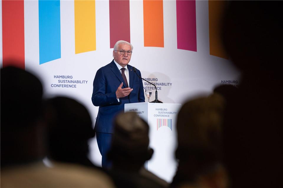 Bundespräsident Frank-Walter Steinmeier mahnt das Einhalten der regelbasierten Ordnung an.Ulrich Perrey/dpa