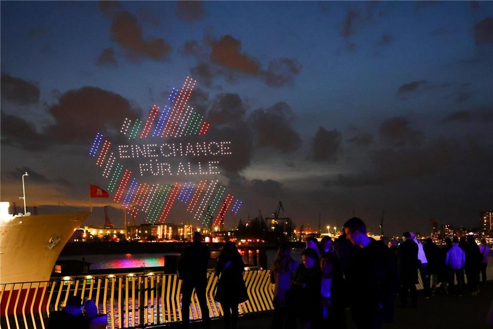 Bunter Start der Hamburger Olympia-Kampagne des Senats.Christian Charisius/dpa