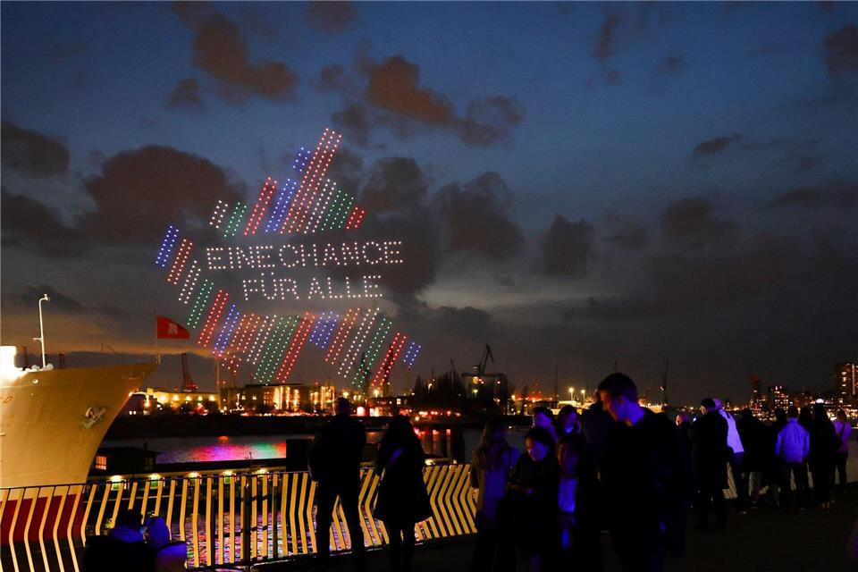 Bunter Start der Hamburger Olympia-Kampagne des Senats.Christian Charisius/dpa