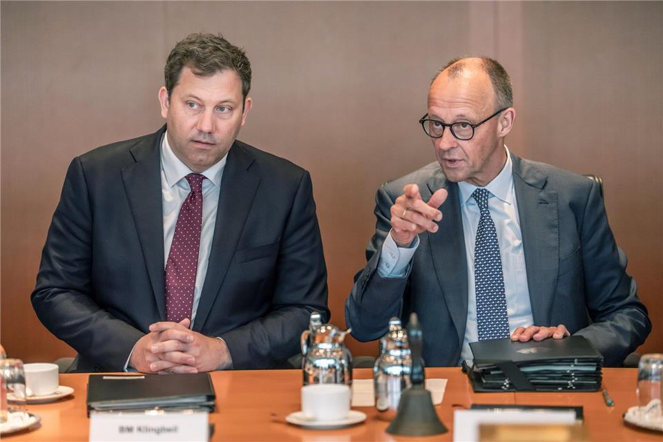 „Business as usual“ in der Kabinettssitzung. Aber eine kleine Ansprache zum Jahrestag gab es dann doch.Michael Kappeler/dpa