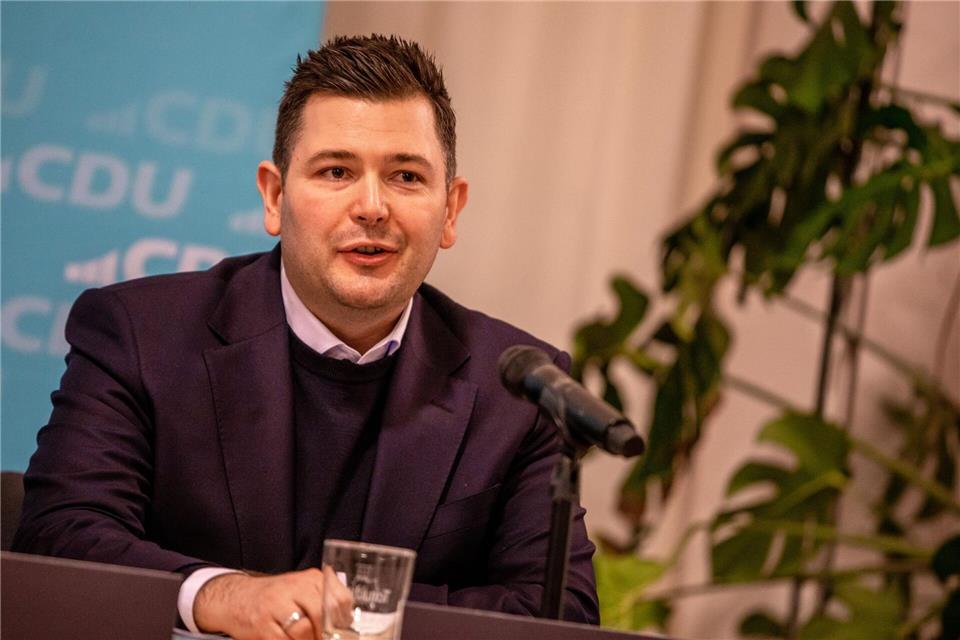 CDU-Generalsekretär Tobias Vogt erhofft sich vom anstehenden Parteitag Schwung für den Wahlkampf. (Archivbild)Christoph Schmidt/dpa