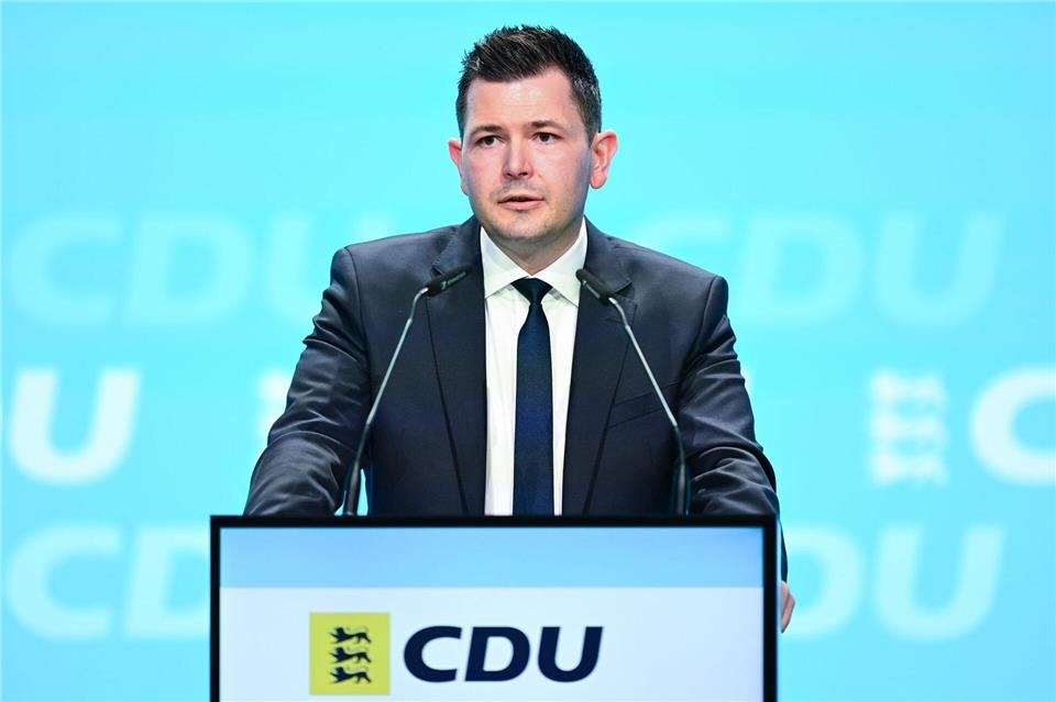 CDU-Generalsekretär Tobias Vogt gilt als ein Kandidat für den Fraktionsvorsitz der CDU im Landtag. (Archivbild)Bernd Weißbrod/dpa