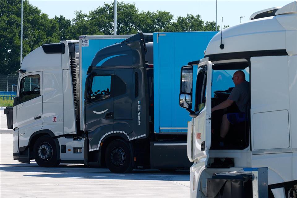 CDU und Grüne fordern bessere Arbeitsbedingungen für Lkw-Fahrer. (Archivbild)Bernd Thissen/dpa