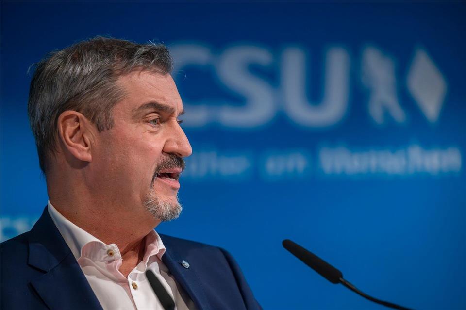 CSU-Chef Markus Söder wählt klare Worte in Richtung AfD. Peter Kneffel/dpa