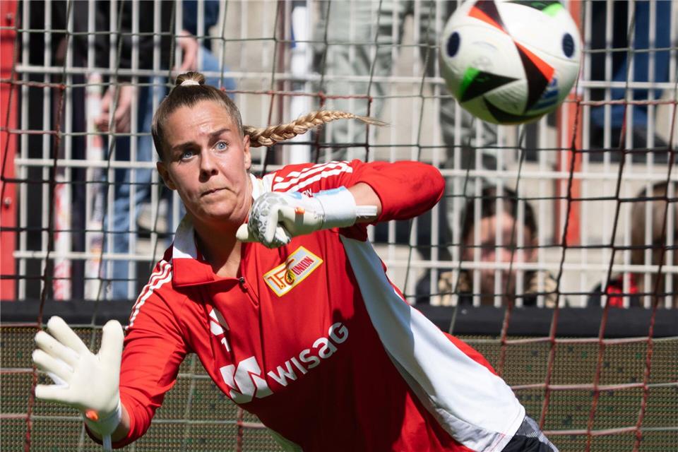 Cara Bösl von Union Berlin war im Tor nicht zu überwinden.Soeren Stache/dpa