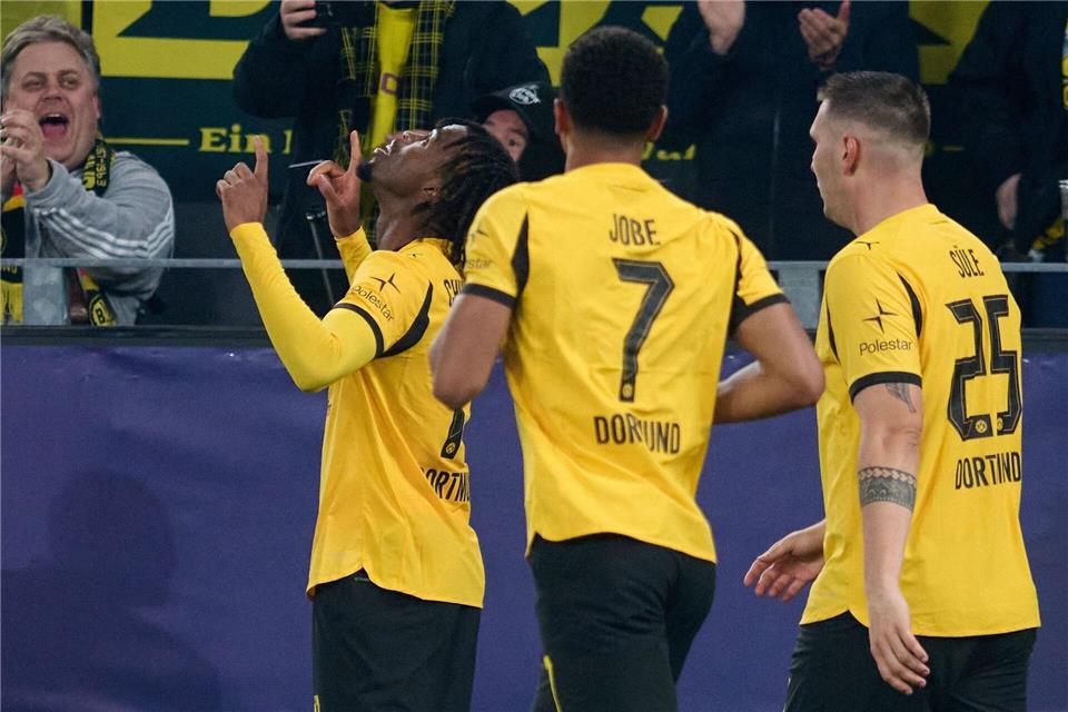 Carney Chukwuemeka erzielte das 2:0 für den BVB.Bernd Thissen/dpa