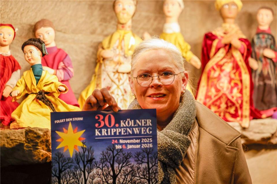 Caroline Maria Weber ist die Vorsitzende der Landesgemeinschaft der Krippenfreunde in Rheinland und Westfalen. Sie organisiert die Krippenwege in Köln und Aachen. Thomas Banneyer/dpa