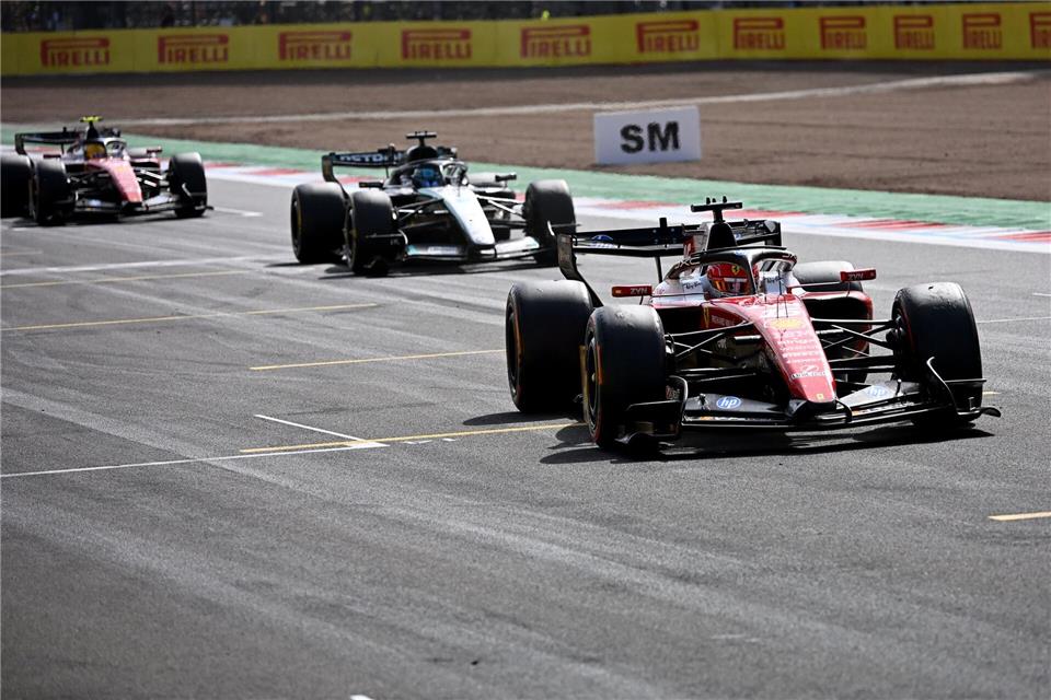 Charles Leclerc bleibt in Silverstone cool.Peter Powell/Pool EPA/AP/dpa