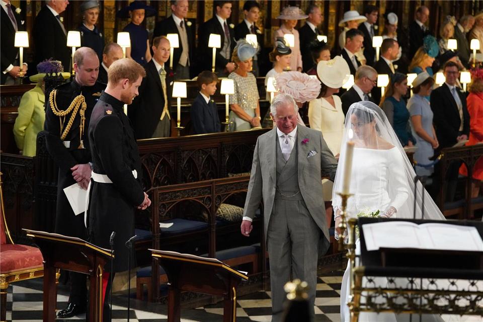 Charles führte Meghan zum Altar. (Archivbild)Jonathan Brady/PA Wire/dpa