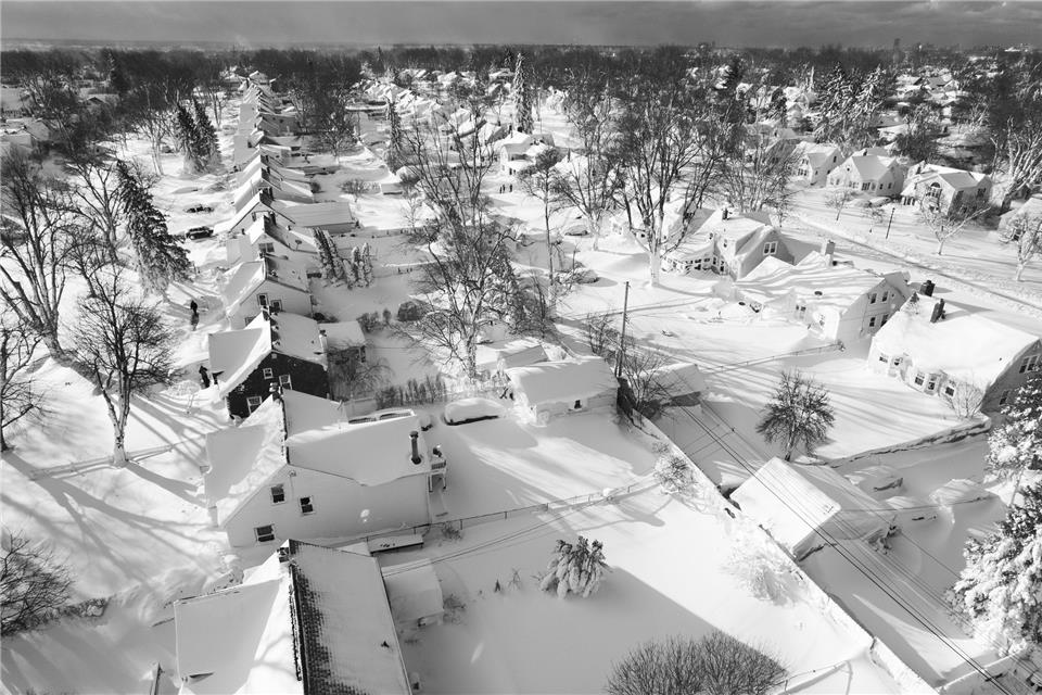 Cheektowaga ist vollständig in Schnee versunken.