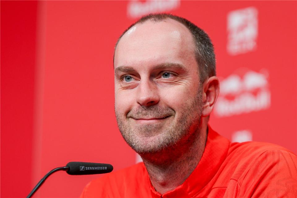 Cheftrainer Ole Werner von RB Leipzig will in Dortmund eine stabile Abwehr sehen. (Archivbild)Jan Woitas/dpa